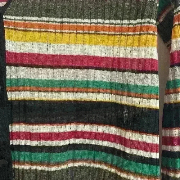 Veronica Beard Keke Striped Ribbed Cardigan - Picture 6 of 7